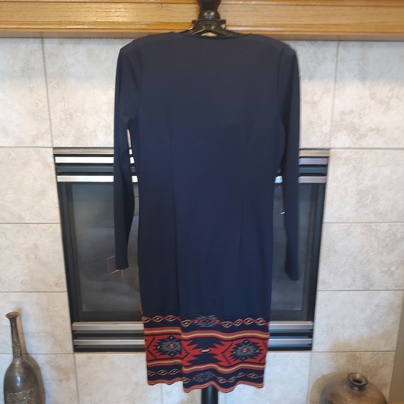 Boston Proper Size 6 Navy Blue Long Sleeve Dress! - Picture 2 of 8